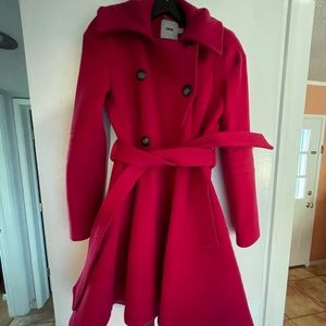 Magenta wool coat